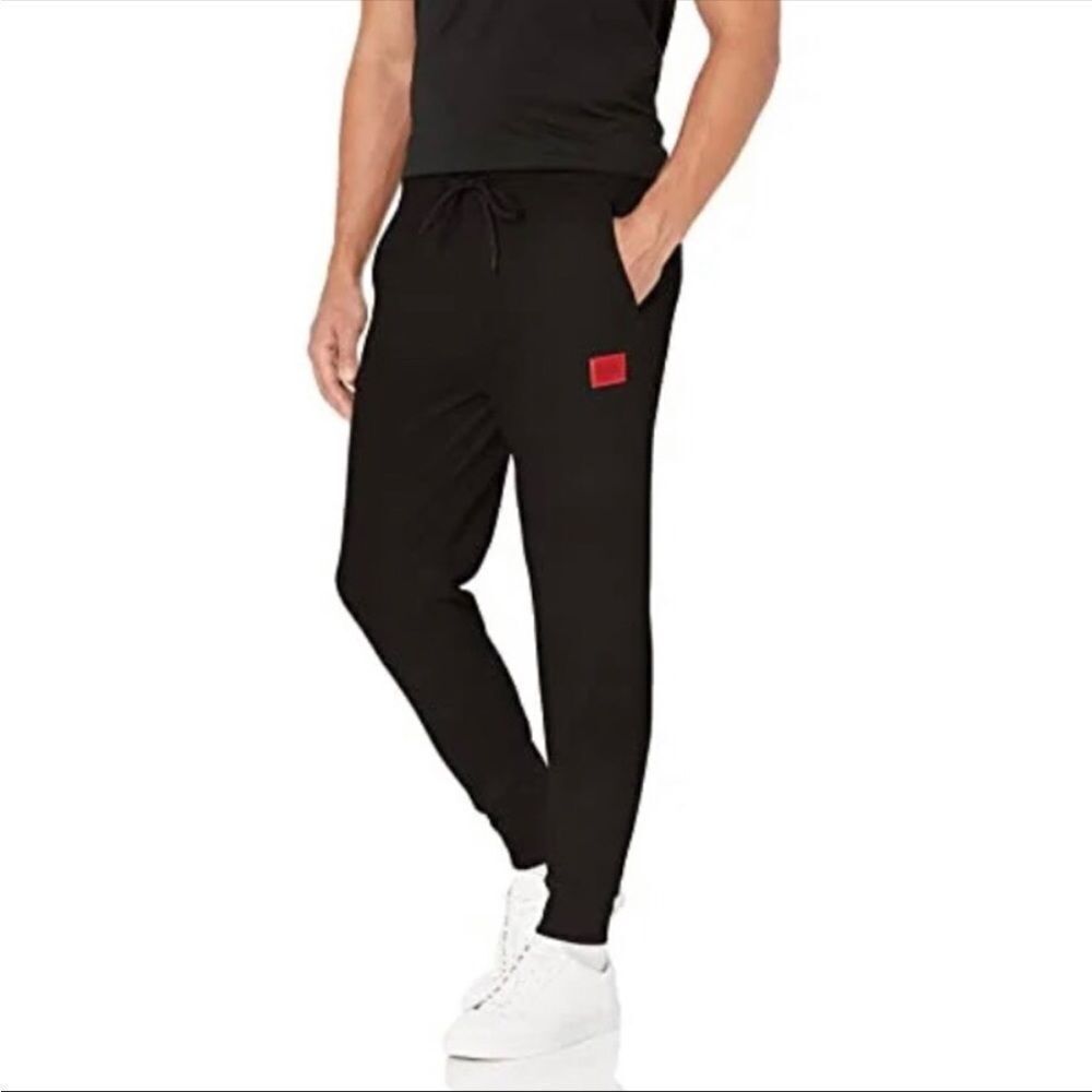 HUGO BOSS | Reverse Logo Black & Red Jogger Sweatpants Unisex Men’s Size X-Large